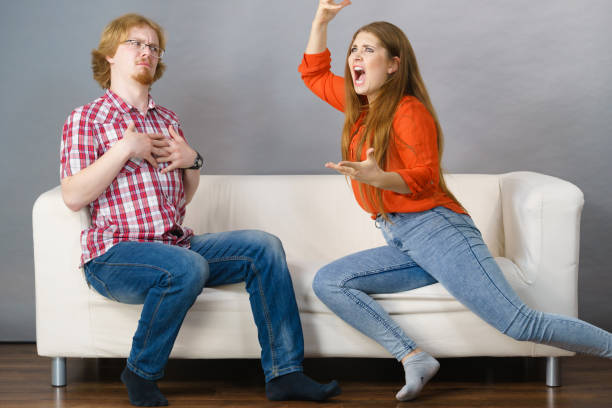istock Man and woman having fight 1292859472