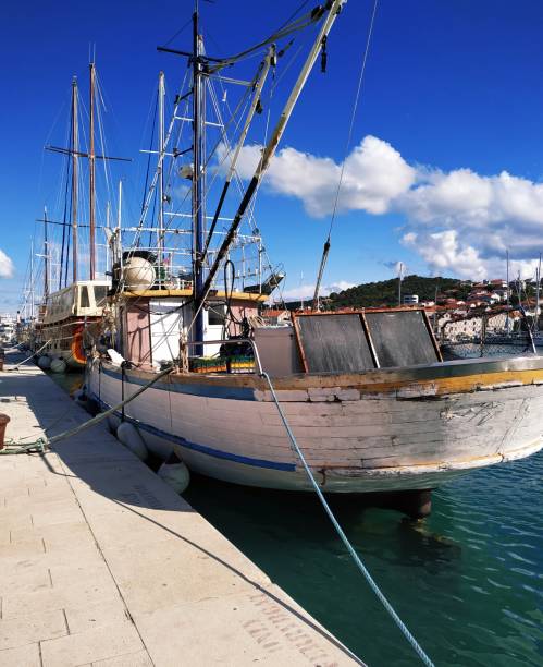 istock Old boat on the coast in Croatia 1292861919