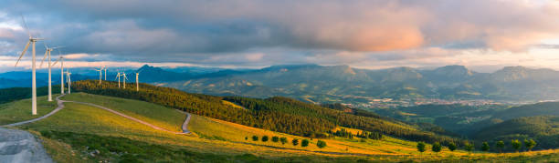 istock Panoramic sunset in the mountain Oiz 1292863167