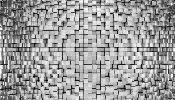 istock Background of blue metal blocks. 1292867426