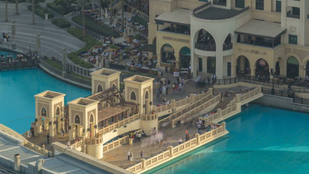 istock Dubai downtown during sunset . Top view from above 1292870667