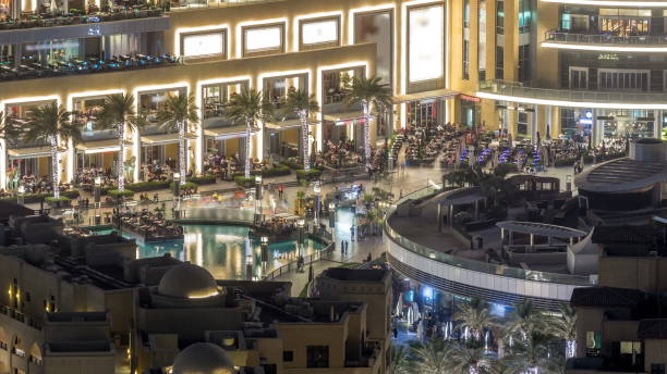 istock Dubai downtown night aerial 1292874773