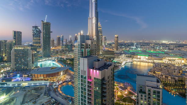 istock Dubai downtown day to night 1292875422