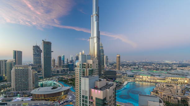 istock Dubai downtown day to night 1292875788