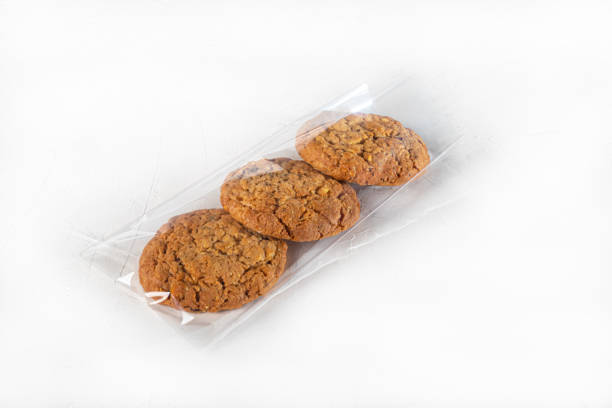 istock Oatmeal cookies on a light background. Home delivery. Festive concept. Quarantine. 1292877235