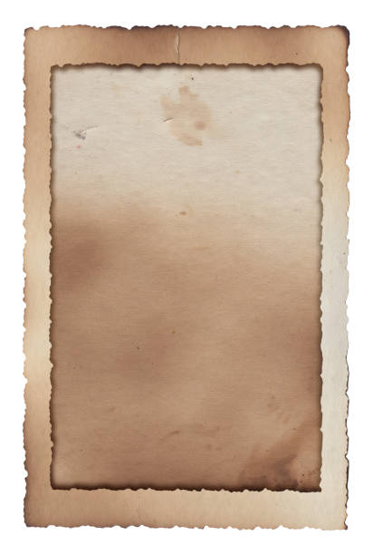 istock Old vintage frame rough texture retro paper with burned stains and scratches background 1292878793