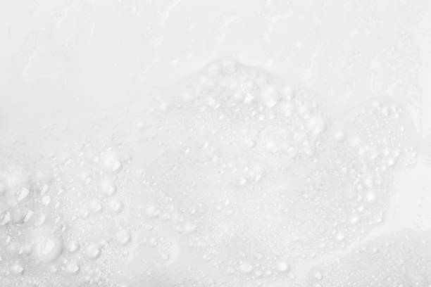 istock Foam bubble from soap or shampoo for washing isolated on white background from above 1292878841