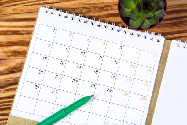 istock white calendar for 2021 month schedule to make an appointment or manage the schedule every day on a wooden table with succulent and ballpoint pen for marks, for work planning 1292878891