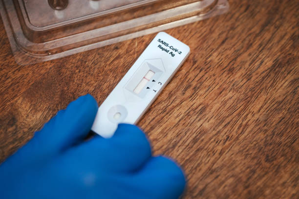 istock Test device. Review of a negative Antigen Test for SARS Covid-19 1292879727