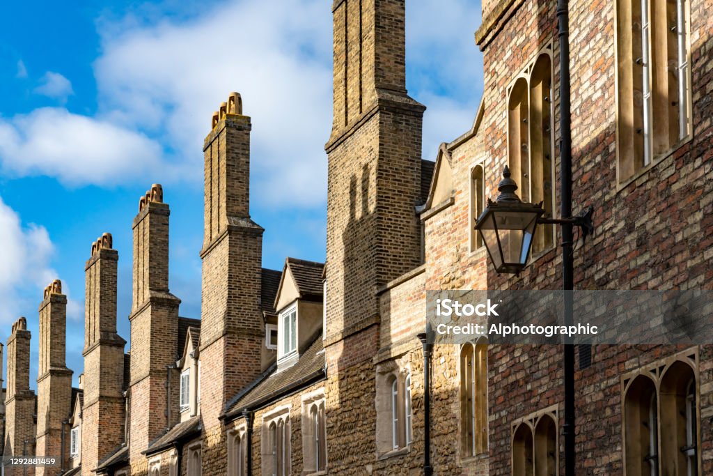 Trinity Lane Buildings along Trinity Lane, these are the student accommodation buildings for Trinity College Cambridge, viewed from public pavement. Cambridge - England Stock Photo