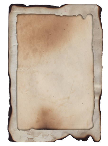 istock Old vintage frame rough texture retro paper with burned stains and scratches background 1292881641