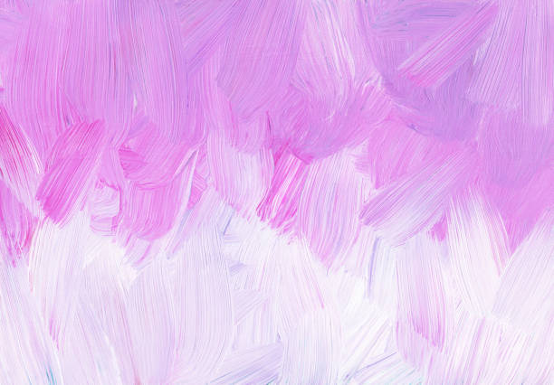 istock Pink and white background painting. Brush strokes on paper backdrop. Light gradient texture. 1292882139