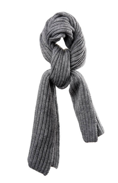 istock knitted gray winter scarf isolated on white background 1292883322