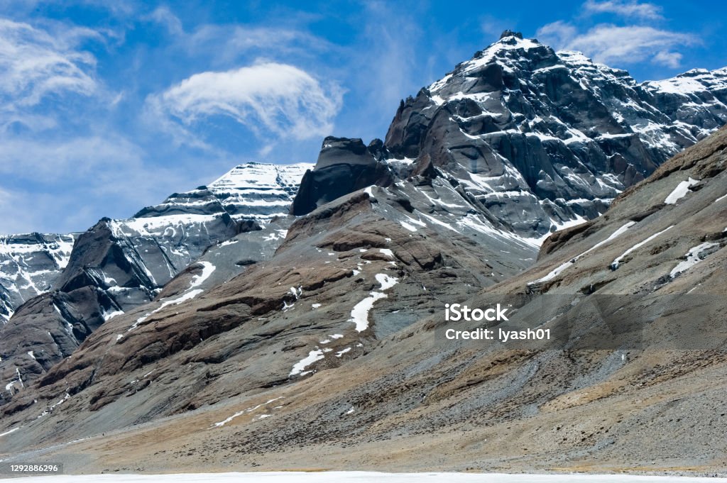 Mountains of Himalayas, young beautiful high mountains of Tibet. Mountains of the Himalayas, young beautiful high mountains of Tibet. Mountain Stock Photo