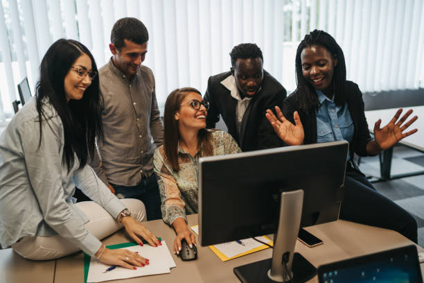 istock Business people team celebrating success 1292889104