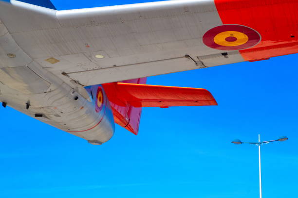 istock Low-flying jet plane on a sunny day 1292895497