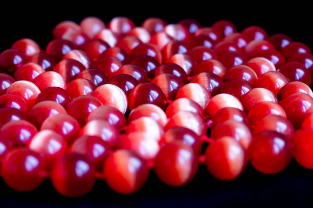 istock A red beaded necklace made from a cat's eye gem 1292895559