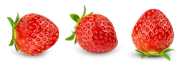 istock set strawberry Fresh piece collection set .healthy fruit red strawberry on white background isolated.Collection. Clipping Path 1292899072