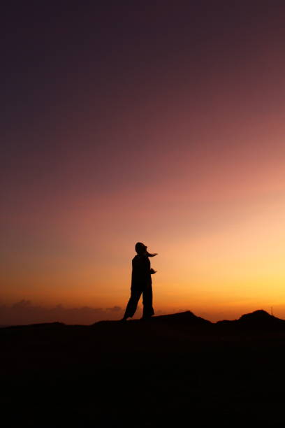 istock silhouette of woman and sunset 1292901706