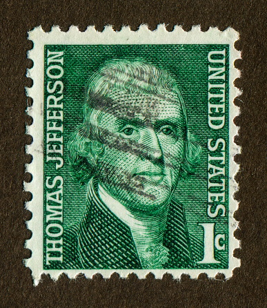 USA Stamp: shows Third President of the United States of America Thomas Jefferson(1801-1809)