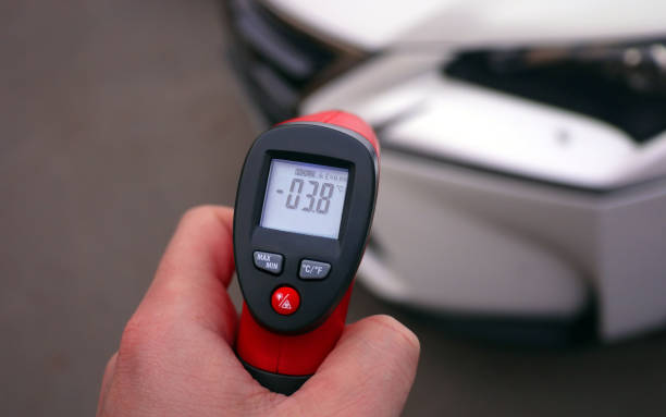 istock Pyrometer for measuring the temperature of an object. 1292912388