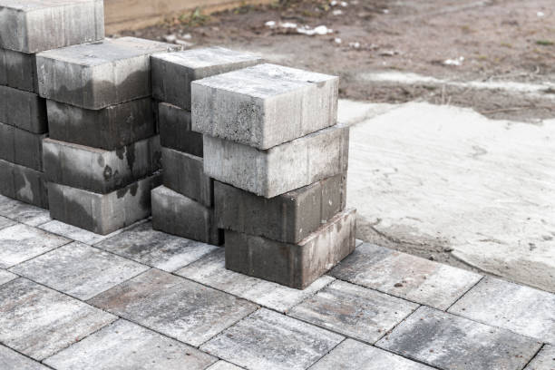 istock New gray paving slabs, background photo 1292917351