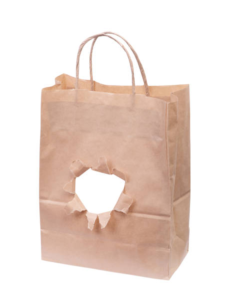 Blank paper bag - fotografia de stock