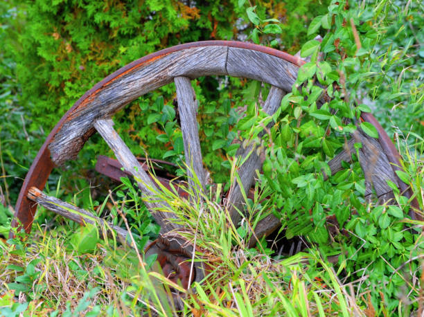 istock Old Abandoned Wagon Wheel-Howard County Indiana 1292935087