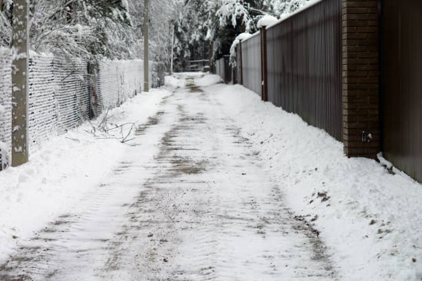 istock Street with removed snow 1292941059