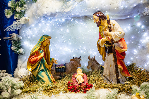 Lviv, Ukraine - December 23, 2020: The nativity scene in Lviv
