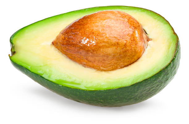 istock fresh sliced avocado isolated on white background. full depth of field. clipping path 1292953180