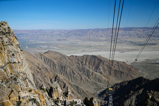 Palm Springs, California - February 12, 2016: Scenery from atop the gondola viewpoint atop Mount San Jacinto in Palm Springs
