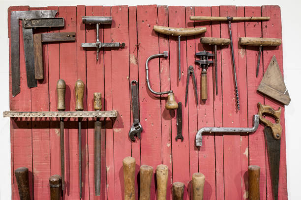 A bank of carpentry tools