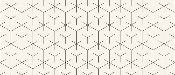 ilustraciones, imágenes clip art, dibujos animados e iconos de stock de patrón de vector geométrico sin costuras - geometry backgrounds single line striped