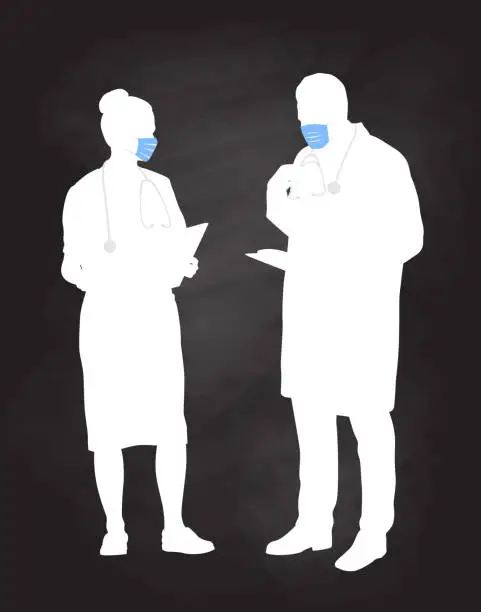 Vector illustration of CheckWithTheDoctorAndNurse