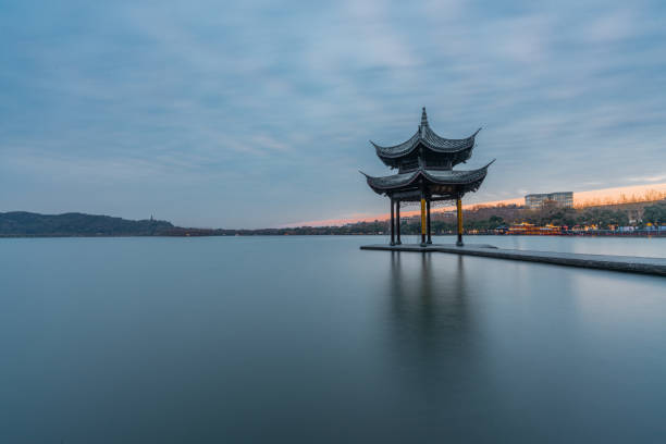 istock Jixian pavilion at sunset 1292987360