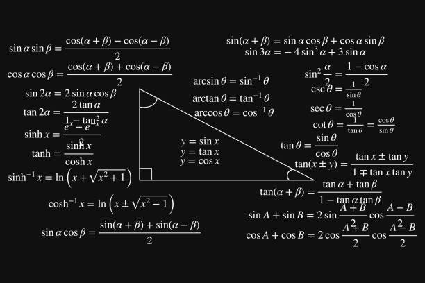 Trigonometric function Trigonometric function trigonometry stock illustrations