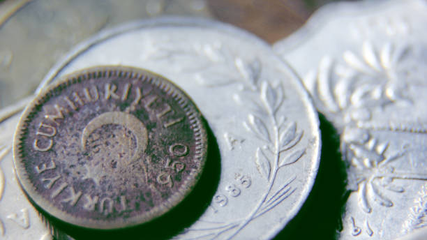 istock Collection of old metal coins from various countries 1292995936