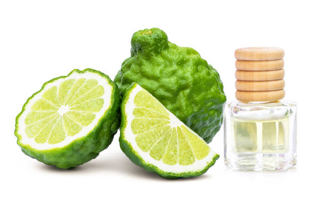 istock bergamot essential oil extract isolated on white background. 1292997450