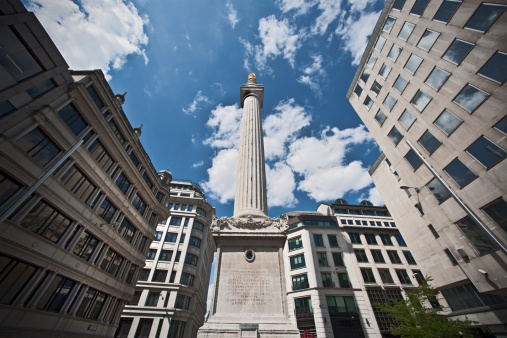 London, UK - Nov 01, 2023 - Nelson's column in front of National Gallery building. View of the iconic Trafalgar Square in london, Space for text, Selective focus.