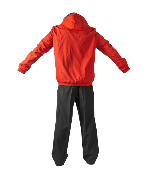 istock men's jacket , pants and leather shoes isolated on white background. 1293002525