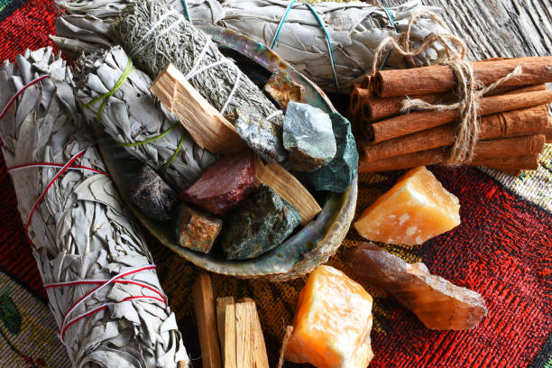 istock White Sage Smudge Sticks and Healing Crystals 1293002545
