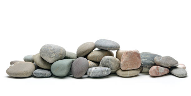 pilha de pedras - stone rock river pebble - fotografias e filmes do acervo