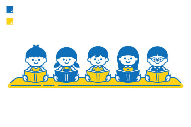 Children reading Children reading
Five children reading
You can easily change the color using vector data state school stock illustrations