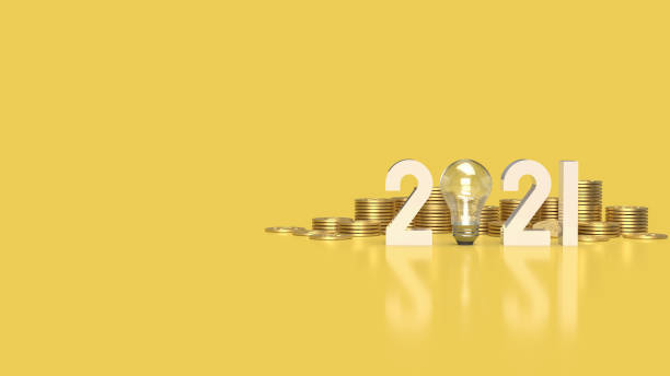 istock The number 2021 and gold coins  on yellow background 3d rendering. 1293012876