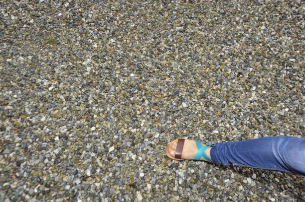 wearing flip flop sandals outdoors, footwear for summer and warm weather periods