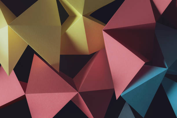 istock Colorful geometric shapes, abstract background 1293021360