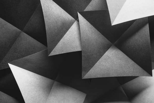 Abstract, paper folded in geometric shapes