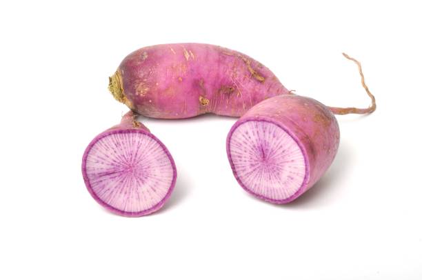 istock Purple radish on a white background 1293025384