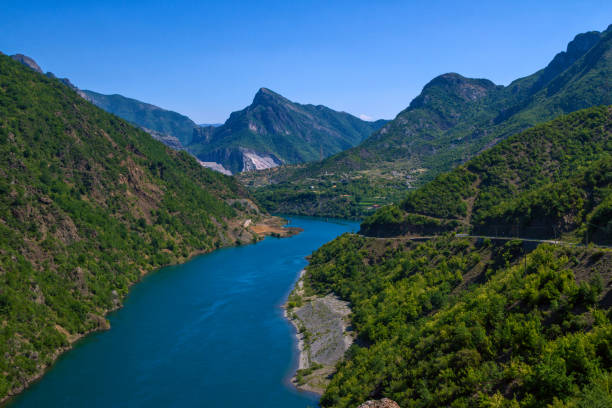 Beautiful summer landscape with blue river